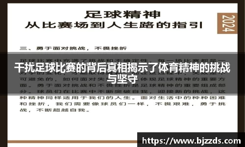 干扰足球比赛的背后真相揭示了体育精神的挑战与坚守